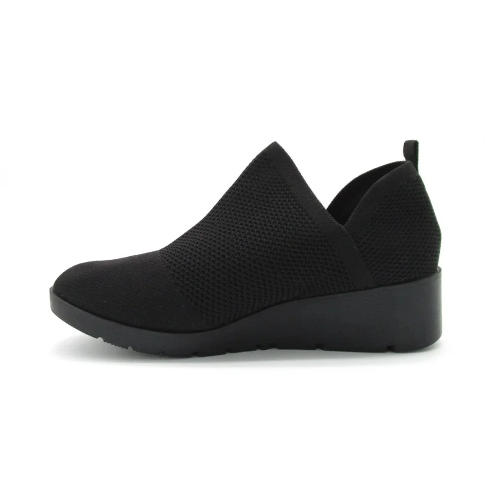 Taryn Rose Kabe Knit Wedge Ankle Booties Black Comfort‎ Shoes Womens Size 9